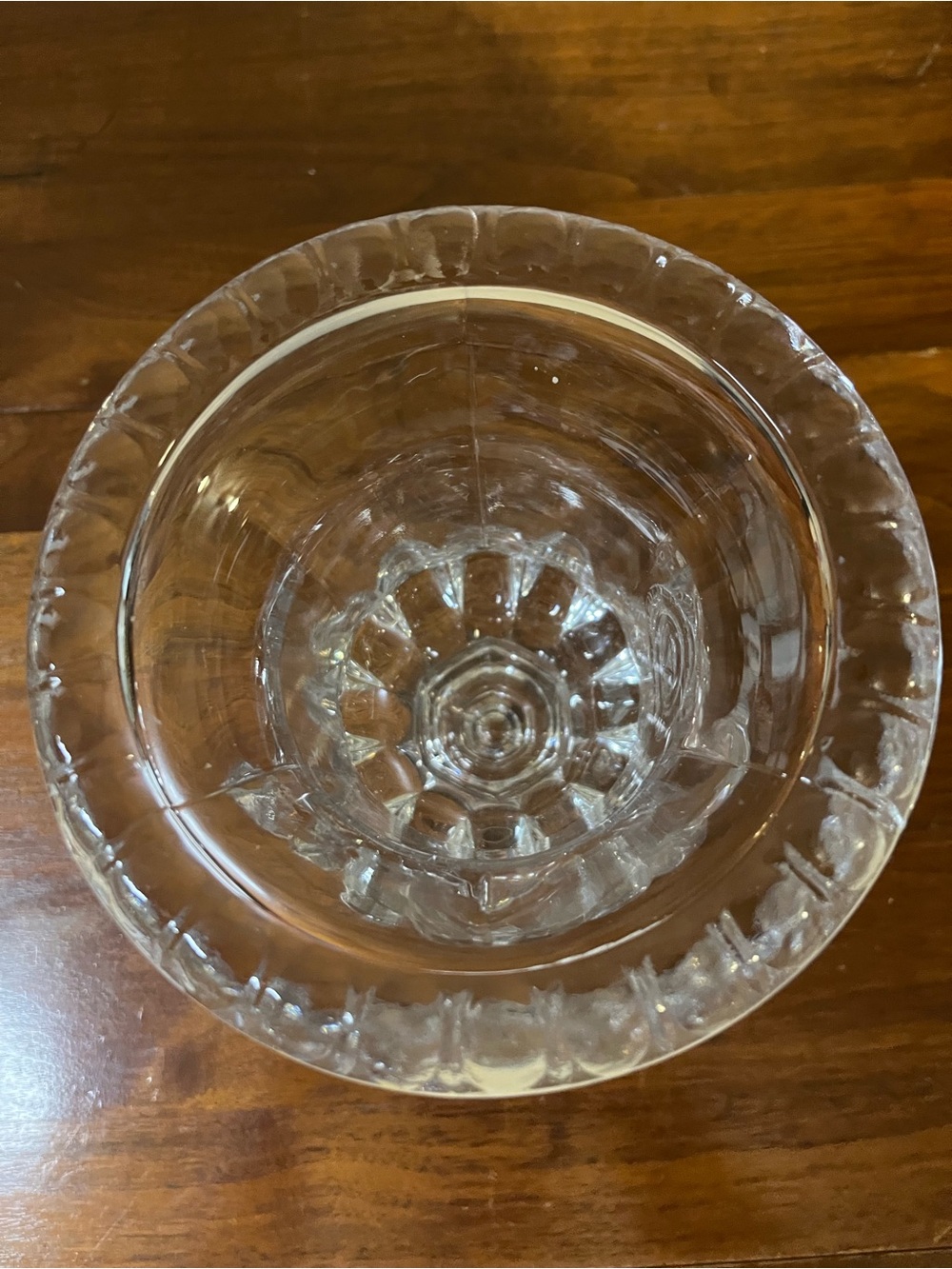 Vintage Val Saint Lambert Belgian Crystal Vase 9” Pedestal Clear Art Glass - Picture 4 of 7